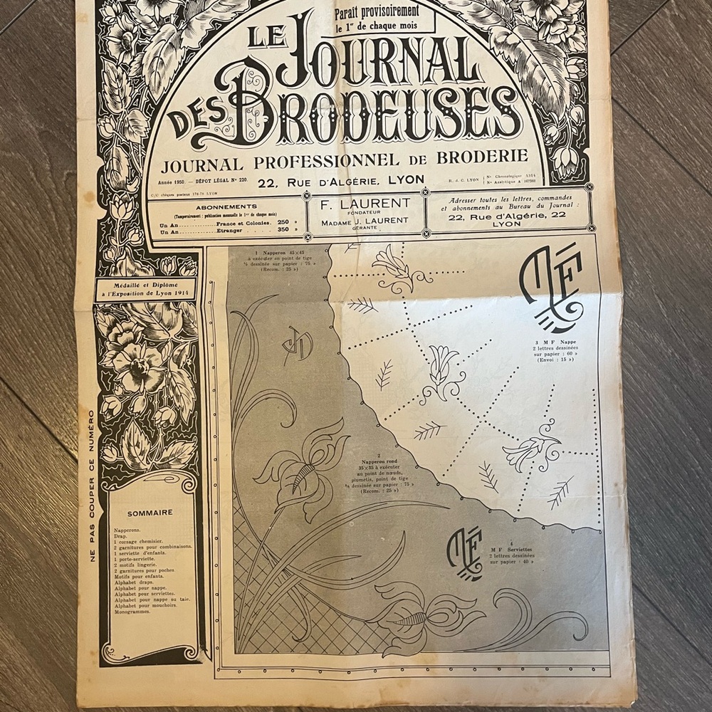 Le Journal Des Brodeuses 1950 French Embroidery Periodical - Ephemera